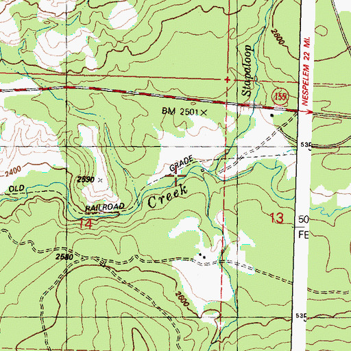 Topographic Map of Camp Seven Creek, WA