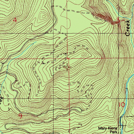 Topographic Map of Kehoe Mountain, WA
