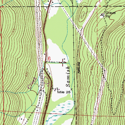 Topographic Map of Doolittle Creek, WA