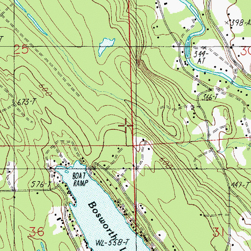 Topographic Map of Coon Creek, WA