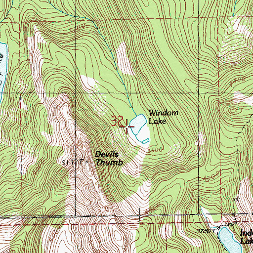 Topographic Map of Windon Lake, WA