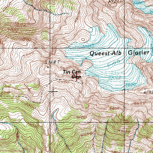 Topographic Map of Tin Can Gap, WA