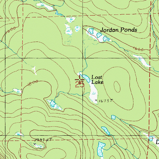Topographic Map of Lost Lake, WA