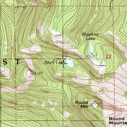 Topographic Map of Shelf Lake, WA
