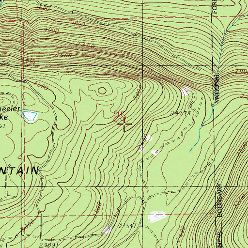 Topographic Map of Wheeler Lake, WA