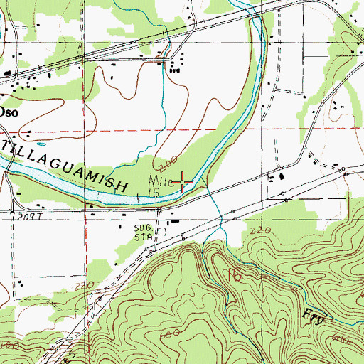 Topographic Map of Fry Creek, WA