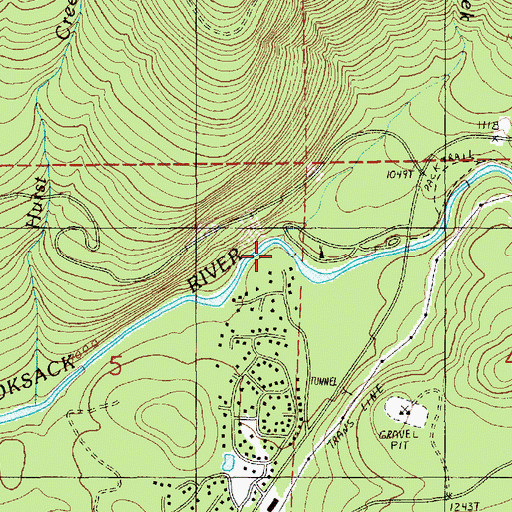 Topographic Map of Maple Creek, WA