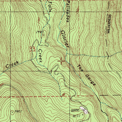Topographic Map of The Gorge, WA