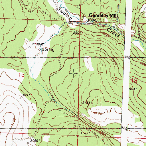 Topographic Map of Paradise Hill, WA