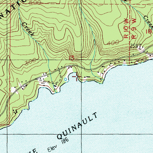 Topographic Map of Grandey Creek, WA