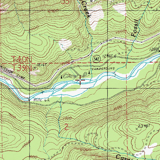 Topographic Map of Deer Horn Creek, WA