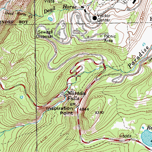 Topographic Map of Washington Cascades, WA