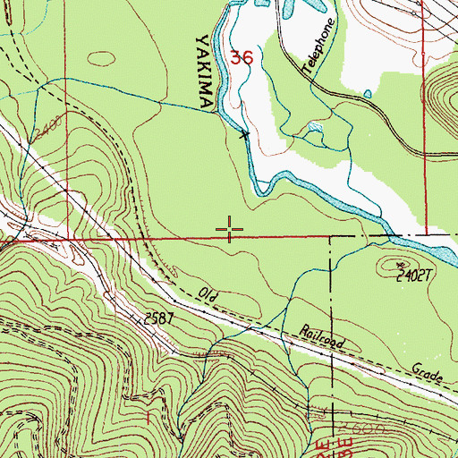 Topographic Map of Telephone Creek, WA