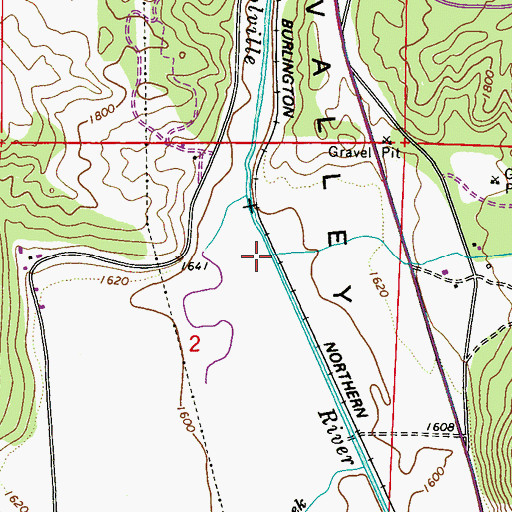 Topographic Map of Monaghan Creek, WA