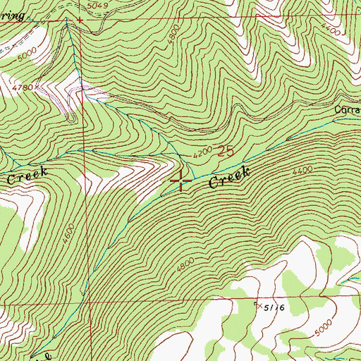 Topographic Map of Rock Creek, WA