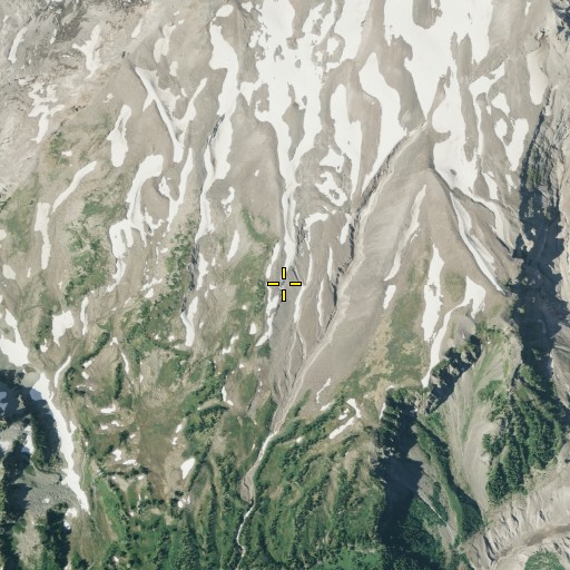 Aerial/Satellite Image of Pyramid Glacier, WA