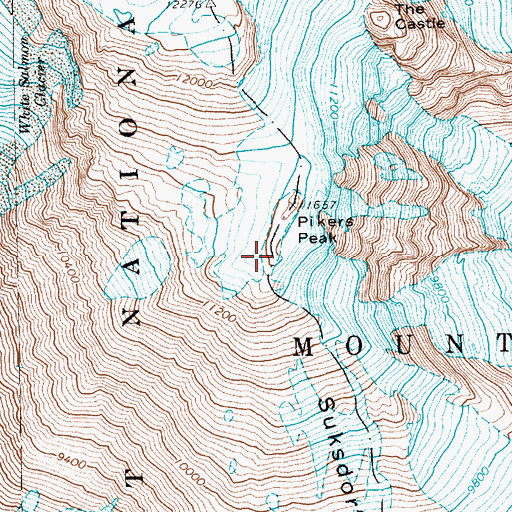Topographic Map of Pikers Peak, WA