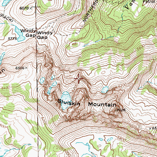Topographic Map of Natural Bridge, WA