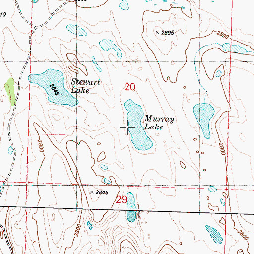 Topographic Map of Murray Lake, WA