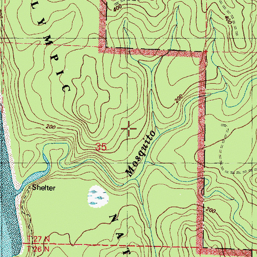 Topographic Map of Boulder Beach, WA