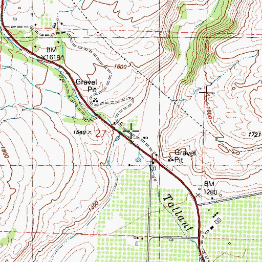 Topographic Map of Dry Coulee, WA