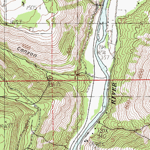 Topographic Map of Logging Camp Canyon, WA