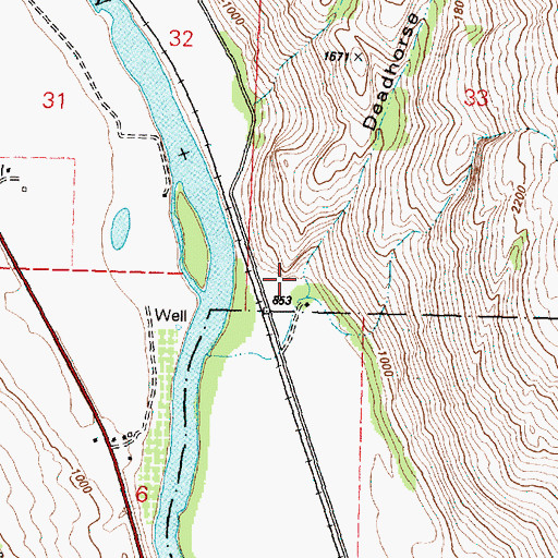 Topographic Map of Deadhorse Canyon, WA