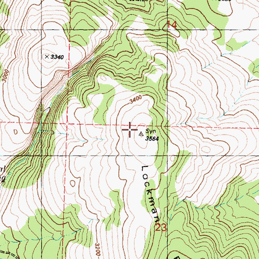 Topographic Map of Lockman Ridge, WA