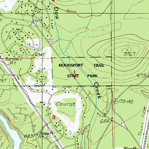 Topographic Map of Hoodsport Trail State Park, WA