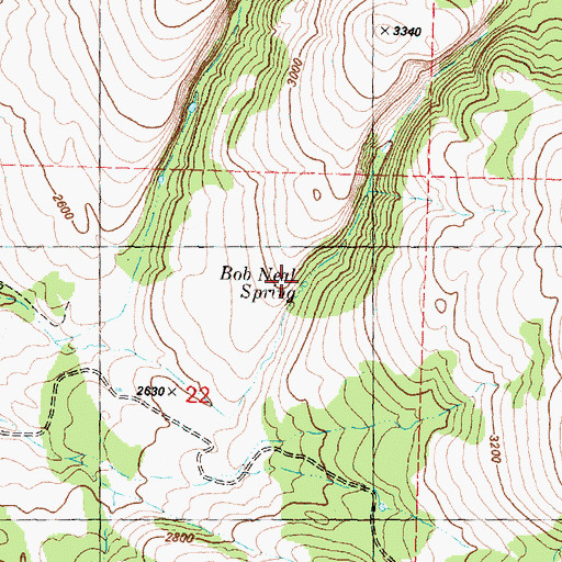 Topographic Map of Bob Neal Spring, WA