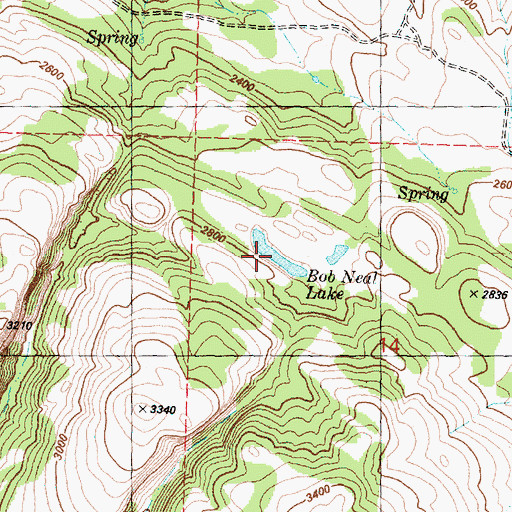 Topographic Map of Bob Neal Lake, WA