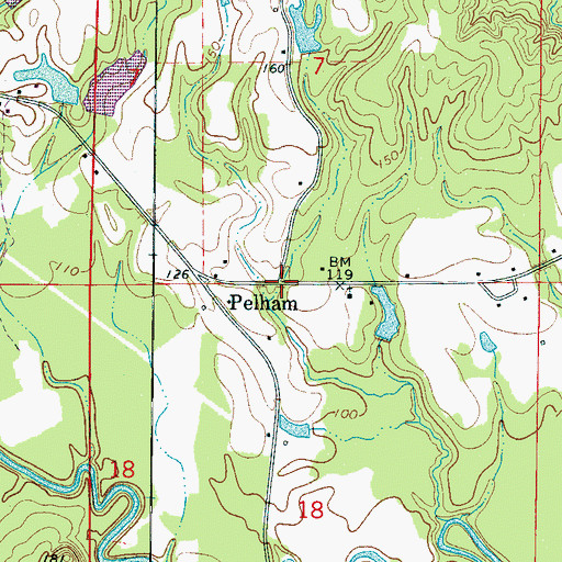 Topographic Map of Pelham, AL