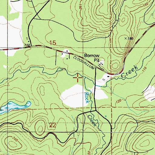 Topographic Map of Rock Creek, WA