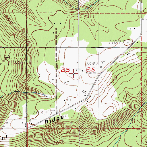 Topographic Map of Burnt Ridge, WA