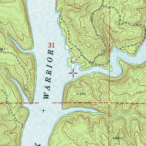 Topographic Map of Peques Creek, AL