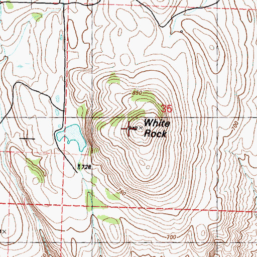 Topographic Map of White Rock, WA