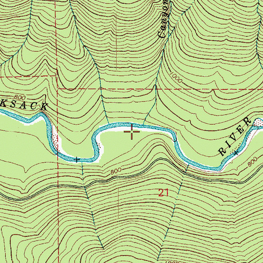 Topographic Map of Canyon Creek, WA