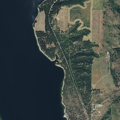 Aerial/Satellite Image of Cloverleaf Beach Campground, WA