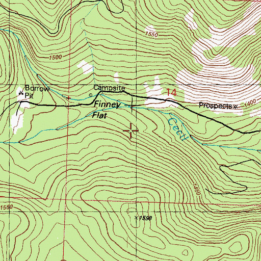 Topographic Map of Cecil Creek Loading Corral, WA
