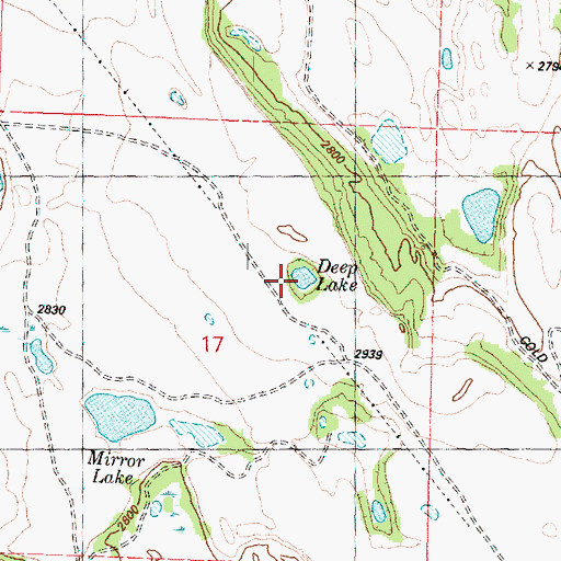 Topographic Map of Deep Lake, WA