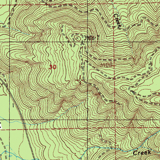 Topographic Map of The Dalles Campground, WA