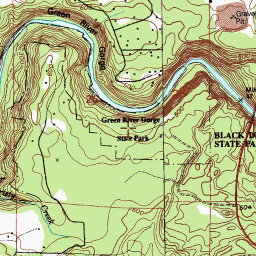Topographic Map of Black Diamond Bridge Site State Park, WA