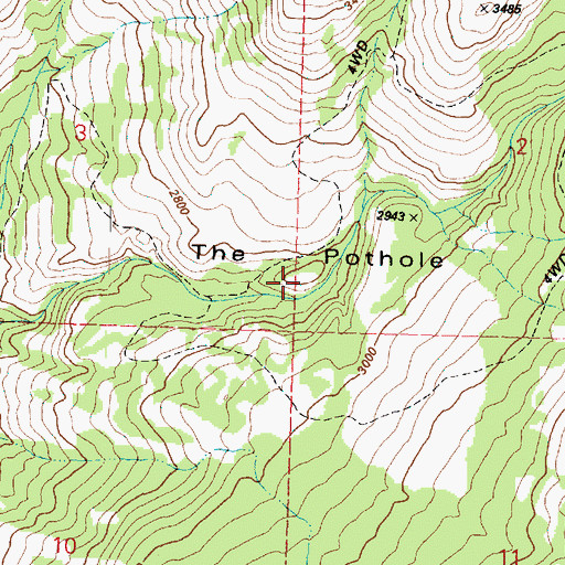 Topographic Map of The Pothole, WA
