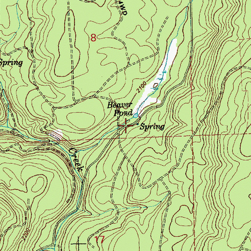 Topographic Map of Beaver Pond, WA