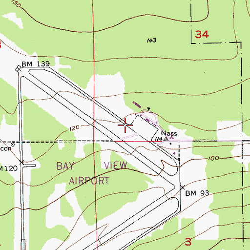 Topographic Map of Skagit Regional Airport, WA