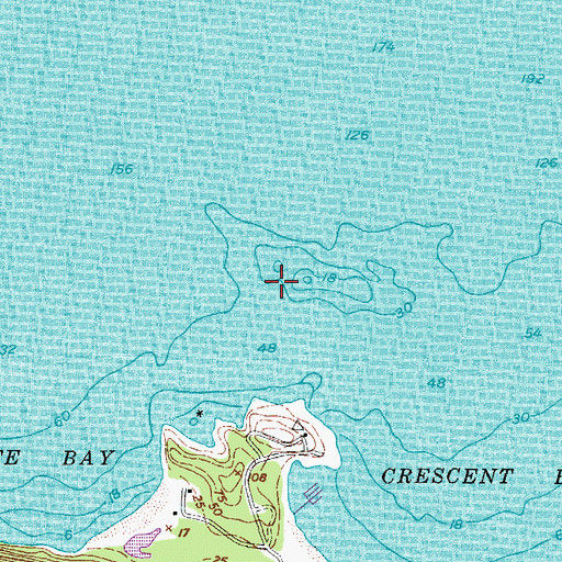 Topographic Map of Crescent Rock, WA