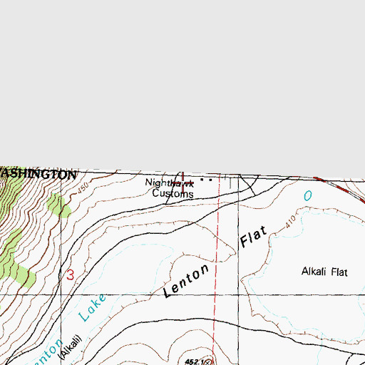 Topographic Map of Nighthawk Customs, WA