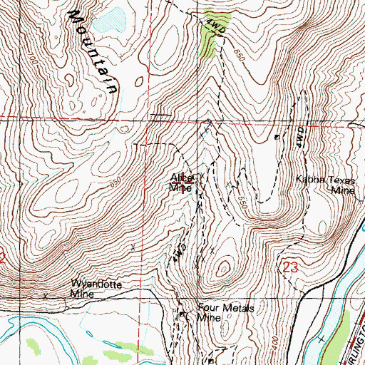 Topographic Map of Alice Mine, WA