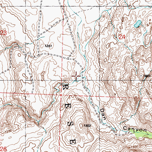 Topographic Map of Dan Canyon, WA