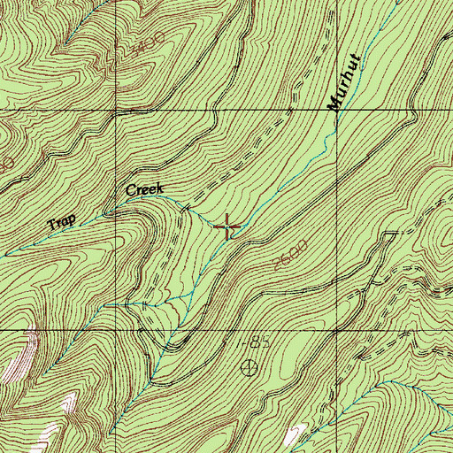 Topographic Map of Trap Creek, WA